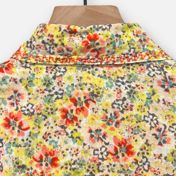 Roper Floral Long Sleeve Snap Front Fitted Top Size XS - Picture 6 of 12